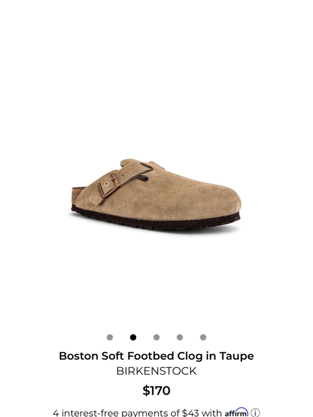 NWT Boston Clog Birkenstock